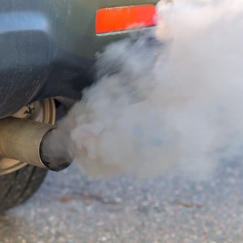 Car Exhaust at A&B Smog Check Station